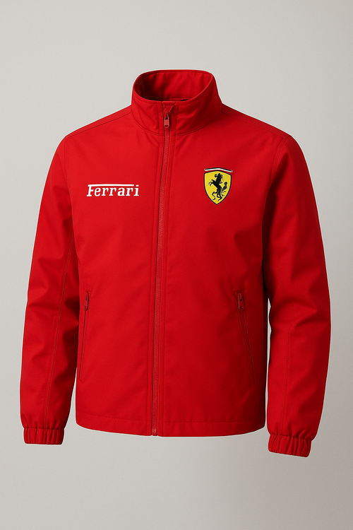 Race-ready vibes in every stitch-Red Ferrari F1 Jacket