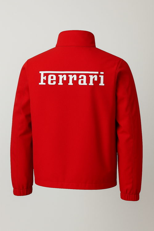 Race-ready vibes in every stitch-Red Ferrari F1 Jacket