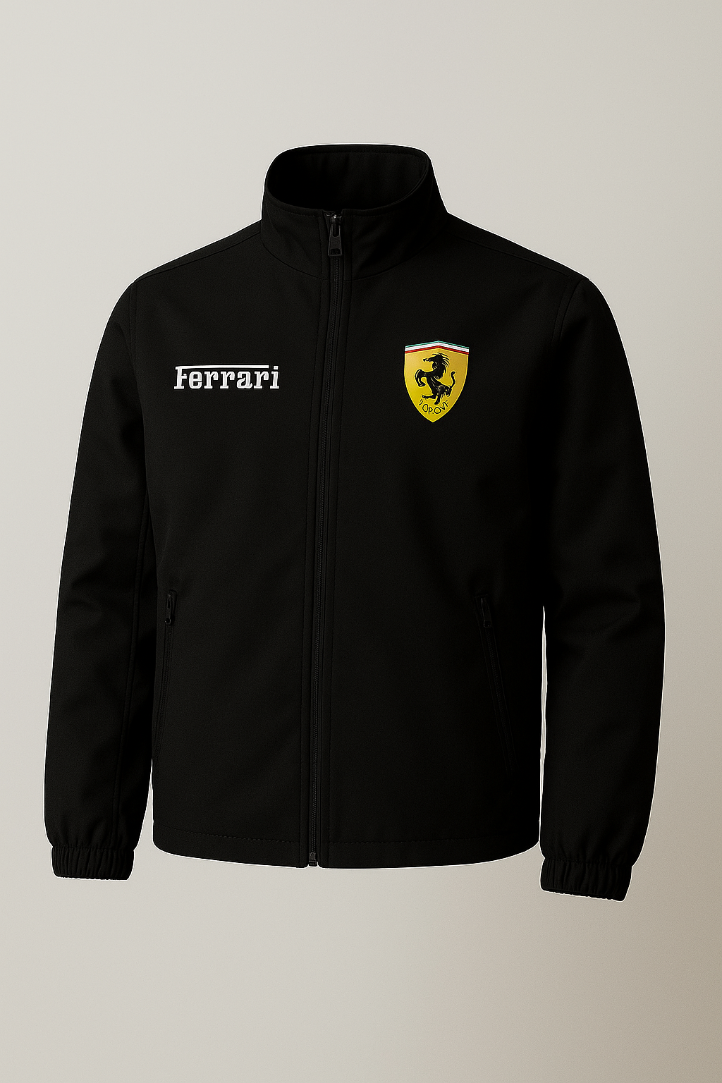 Vintage Black Ferrari F1 Jacket – Motorsport Inspired