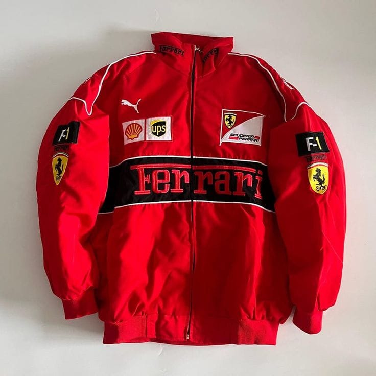 Red Ferrari F1 Heritage Jacket – Drive with Passion